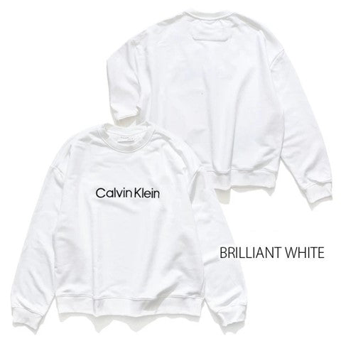 CALVIN KLEIN LS RELAXED FIT LOGO TERRY CREW