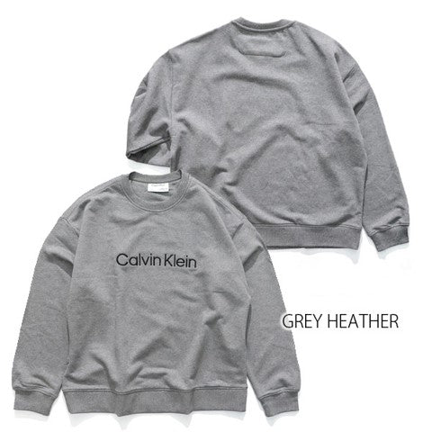 CALVIN KLEIN LS RELAXED FIT LOGO TERRY CREW