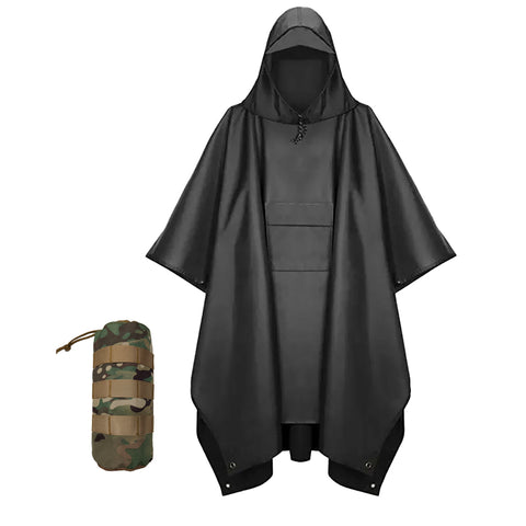 Urby Plus Size Adult Rain Poncho with Hood, Poncho Para Lluvia, Tactical Ponchos Adult For Camping, Hiking, Travel, Outdoors