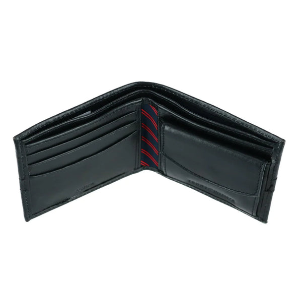 Tommy Hilfiger Men's Leather Ranger RFID Bifold Wallet with Coin Pocket