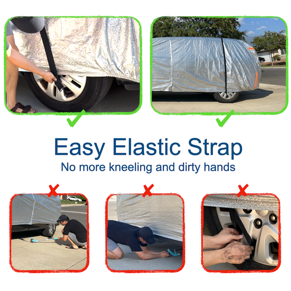 URBY Mini-Van Cover with Easy Side Access, All Weather Full Season Protection, Easy Roll-up with Extra Large Storage Bag, Fits Sienna, Odyssey, Caravan, Pacifica, Carnival, Sedona and Quest