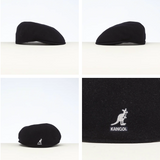 Kangol Wool 504 Caps Modern Classic 100% Seamless Wool Black Gold