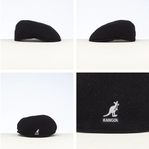 Kangol Wool 504 Caps Modern Classic 100% Seamless Wool Black