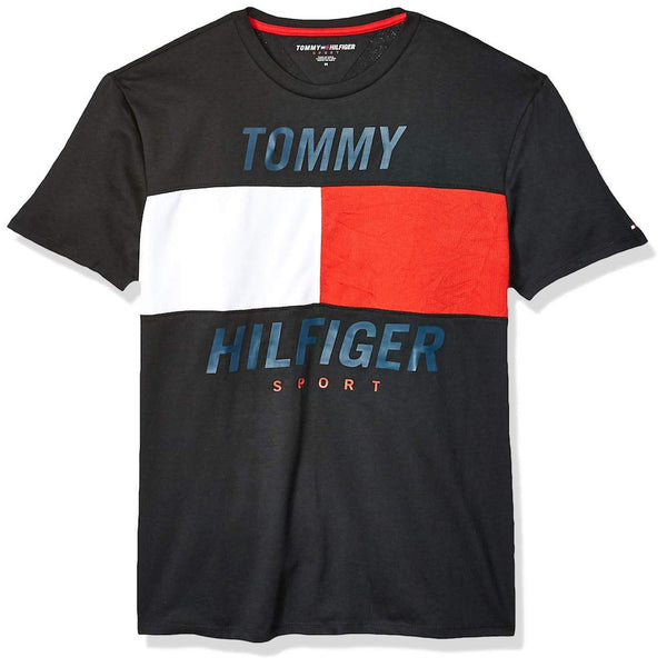 Tommy Hilfiger Crew Neck Unisex Street Style Cotton Short Sleeves Black