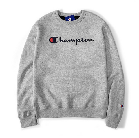 Champion Men s Sweater Classic Script Logo Medium Weight
