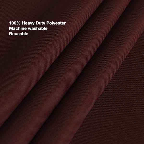 URBY 90 X 156 Inch Polyester Rectangular Table Cloth For 8-10 Foot Table That Seats 10-12 Person - Fits Extra Long Tables Or Cut To Fit Smaller Tables - Machine Wash Reusable And Wrinkle Free - Burgundy