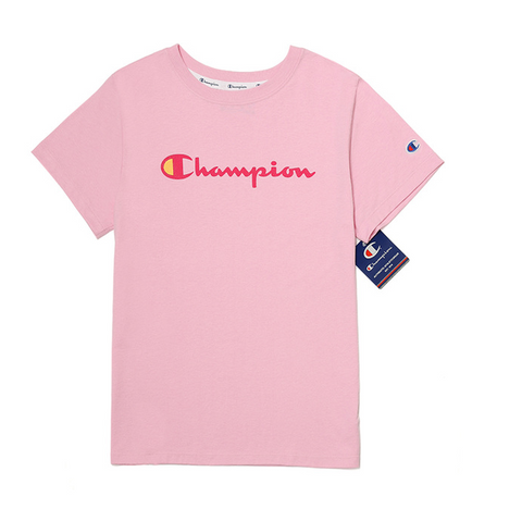 CHAMPION WOMEN'S CLASSIC GRAPHIC TEE PINK