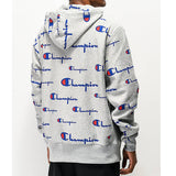 Champion Life Mens Pullover Hoodie, All Over Logo