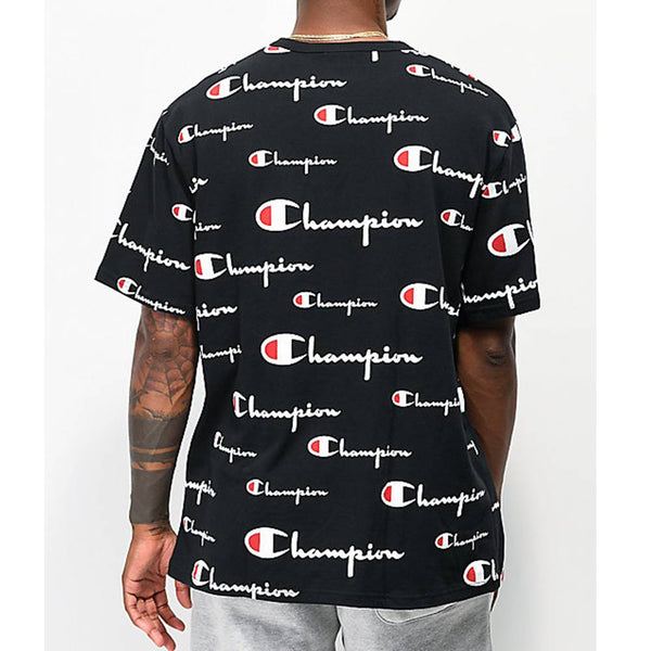 Champion Life Mens Heritage Tee, All Over Logo