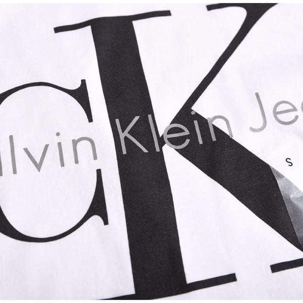 Fashion – Crew HiPOP Calvin Logo Fit Klein Classic Neck Jeans Tee