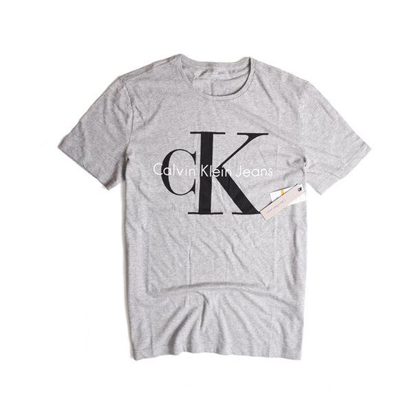 Calvin Klein Crop Top Shirt Womens Small Gray Long Sleeve Graphic