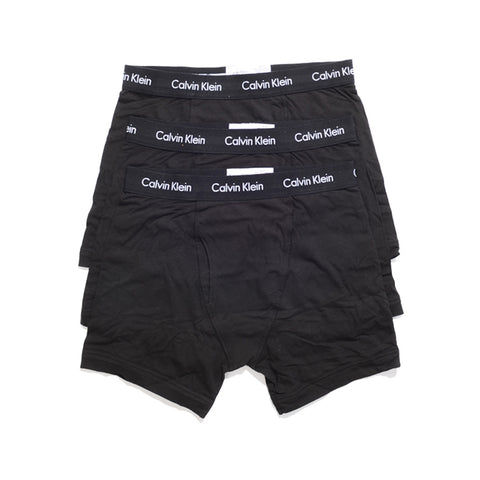 Calvin Klein Men's Cotton Stretch Boxer Briefs 3-Pack NU2666 All Black