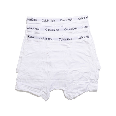 Calvin Klein Men's Cotton Stretch Boxer Briefs 3-Pack NU2666 Black with Blue Red Band