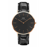 Daniel Wellington Classic Black Reading Rose Gold Watch