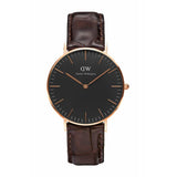 Daniel Wellington Classic Black York Rose Gold Watch