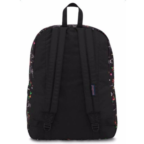 JanSport Backpack Pink Multicolor Animal Print Book Sack Neon Black Full  Size