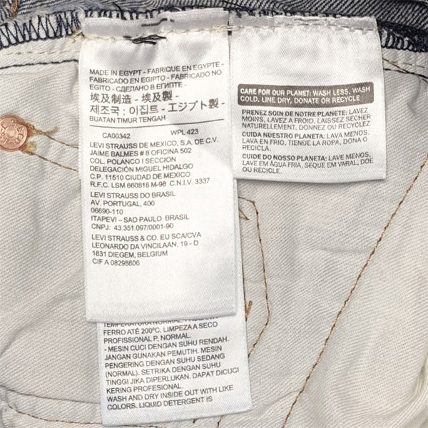 Levi's Men's 501 Original Mid Rise Regular Fit Straight Leg Jeans 00501-0194 Dark Stonewash