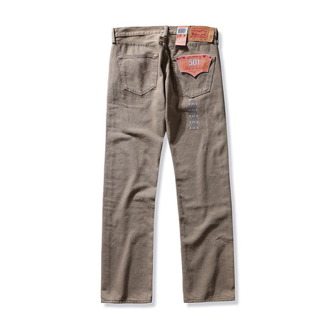 Levi's Men's 501 Original Garment Dye Mid Rise Regular Fit Straight Leg Jeans - Timberwolf 00501-1212