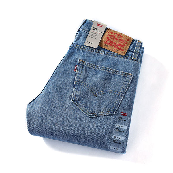 Levi's Men's Regular Fit 505 Light Stonewash Jeans 00505-4834