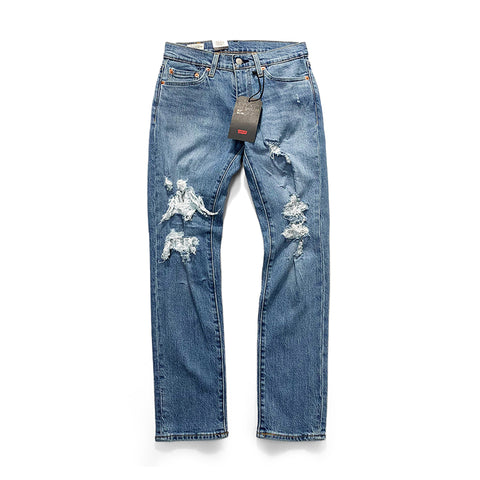 Mens Levi's 511 Fennel Print Slim Leg 04511-3984 Ripped Blue