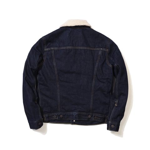 LEVIS SHERPA TRUCKERS DENIM JACKET - Dark Blue - Rinse 70598-0027