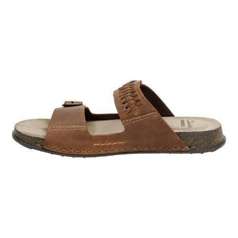 clarks ck keften step tobacco nubuck men's sandal