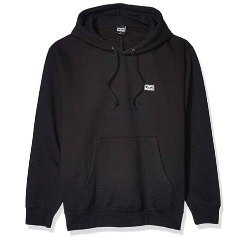 Obey ALL EYEZ II HOOD Classic fit hooded pullover with OBEY eyes label BLACK