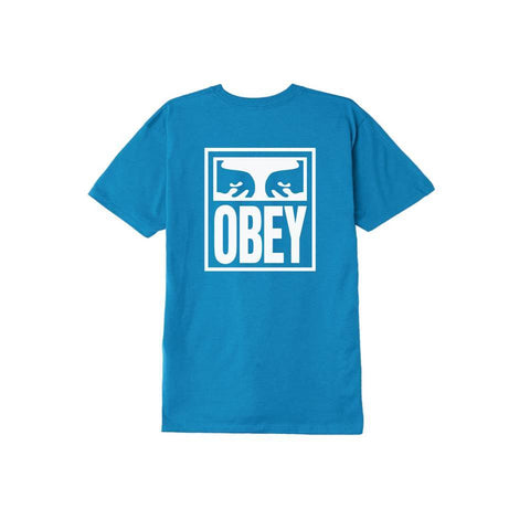 OBEY JUMBLED EYES Men’s Regular fit crew neck tee Blue