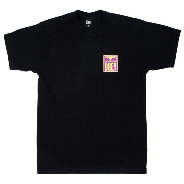 Obey Men’s Academic 2 Heavyweight Classic Box Tee Off Black