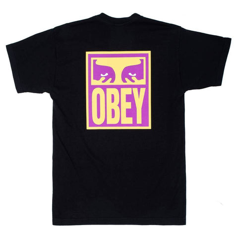 Obey Men’s Academic 2 Heavyweight Classic Box Tee Off Black