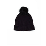 Obey HUMBOLD BEANIE HAT Chunky knit beanie with a faux fur Black