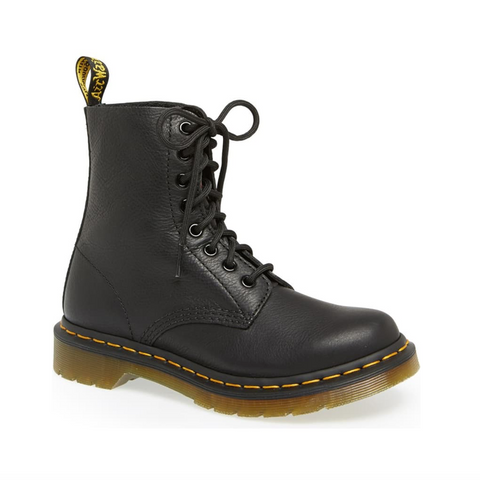 Dr.Martens Women's 1460 PASCAL VIRGINIA LEATHER BOOTS BLACK Contemporary