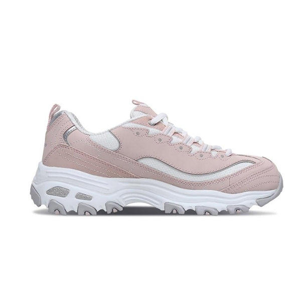 is er enthousiasme Doelwit Skechers Women's D'Lites Memory Foam Lace-up Sneaker Pink White – HiPOP  Fashion