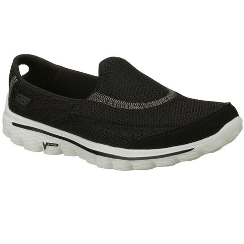 Skechers Go Walk 2 Shoes Black/White Final Clearance Sale
