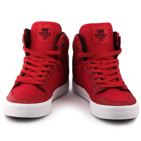 Supra Red Vaider Hightop Shoes