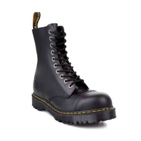 Dr. Martens 8761 BxB 10-Eye Fashion Steel Toe Leather Boot for Men and Women Black