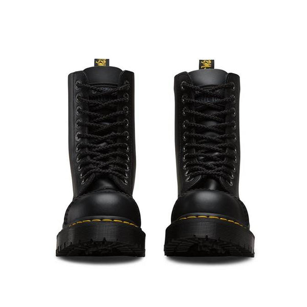 Dr. Martens 8761 BxB 10-Eye Fashion Steel Toe Leather Boot for Men and Women Black