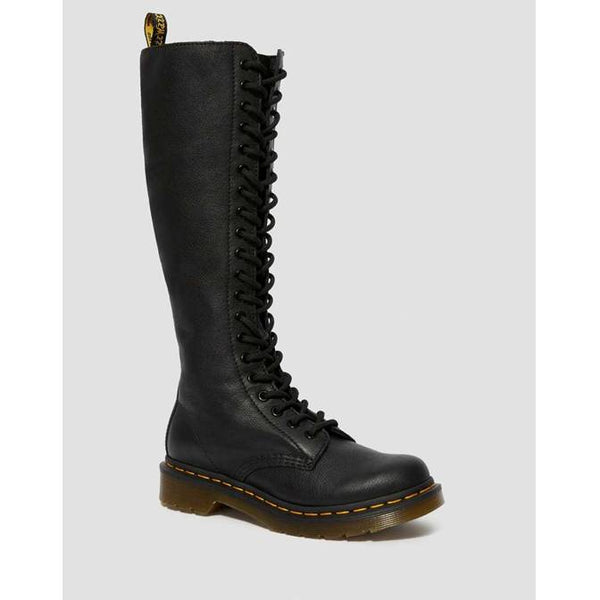 Dr. Martens Women’s 1B60 20-Eye Lace Up Knee High Leather Boot Black