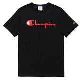 HERITAGE SHORT LEEVE T-SHIRT WITH CHAMPION LOGO BLACK