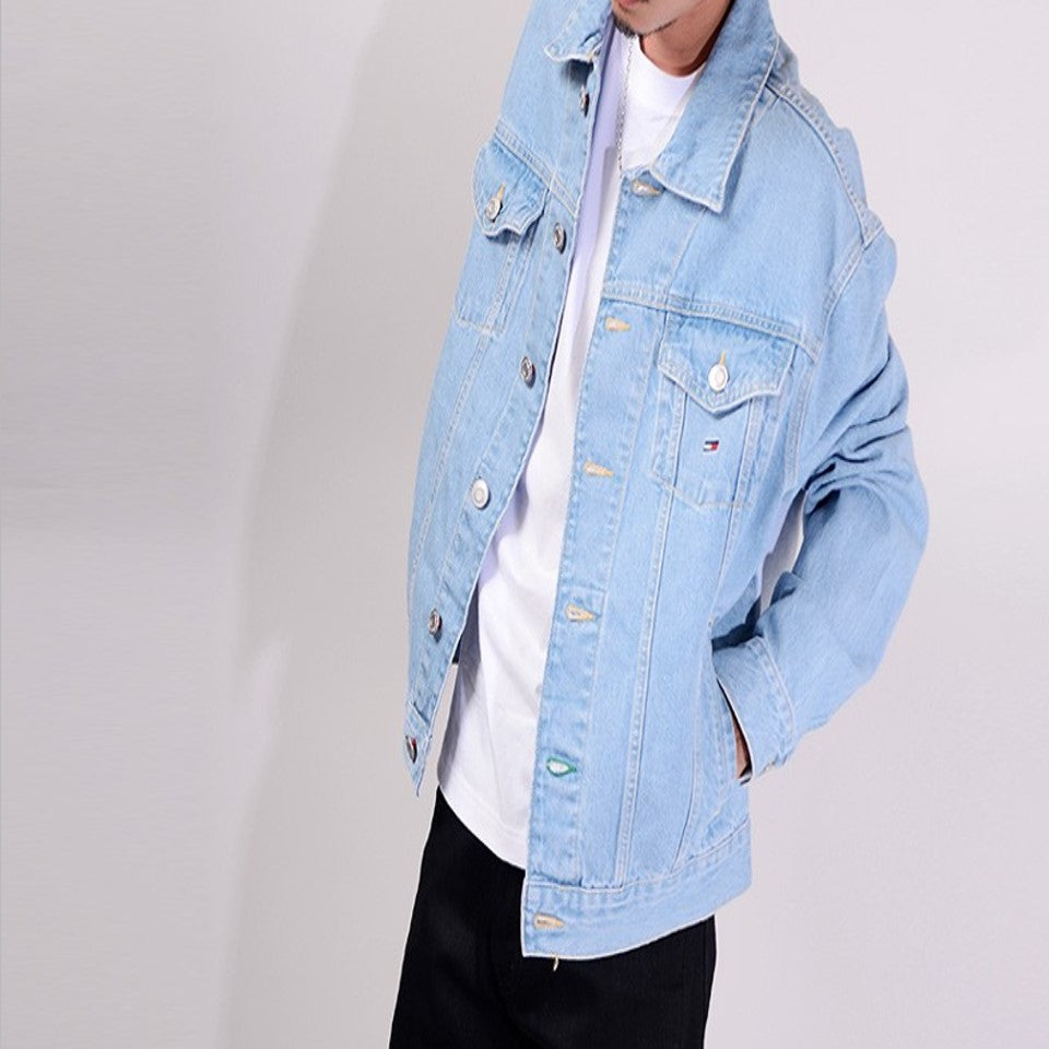 Tommy Jeans M THD ARCHIVE FLAG J LIGHT WASH JACKET-LIGHT Tommy Jeans M THD ARCHIVE FLAG J LIGHT WASH JACKET-LIGHT