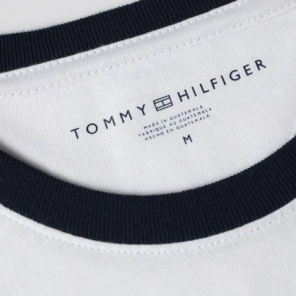 TOMMY HILFIGER MEN'S TINO LOGO T-SHIRT WHITE