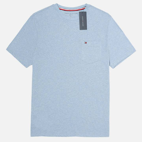 TOMMY HILFIGER MEN'S CREW NECK T-SHIRT LIGHT BLUE