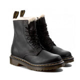 Dr.Martens 1460 WOMEN'S FAUX FUR LINED LACE UP BOOTS BLACK