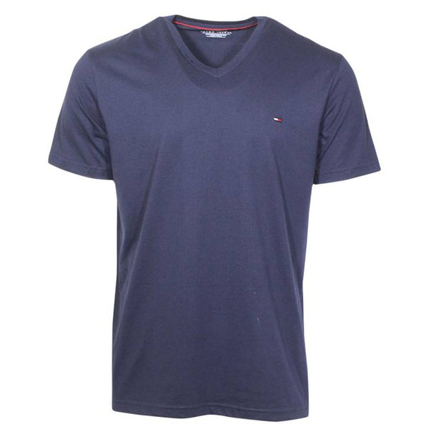 TOMMY HILFIGER MEN'S CORE FALG TEE V NECK DARK NAVY