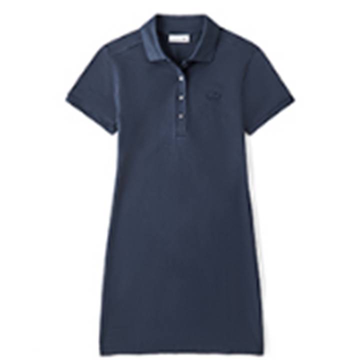 【LACOSTE】 ★ Button Up Double Face Polo Dress ★ Women's Zip-Collar Colorblock Polo Dress - Dresses & Skirts