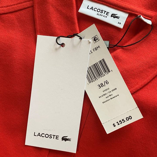 Lacoste Women's Stretch Slim Fit Polo Dress Red