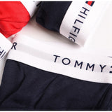 Tommy Hilfiger Men's Underwear, Cotton Brief 4-Pack White Red Combo
