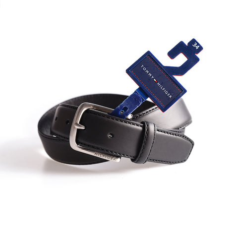 Tommy Hilfiger Mens Contrasting Stitch Belt Black