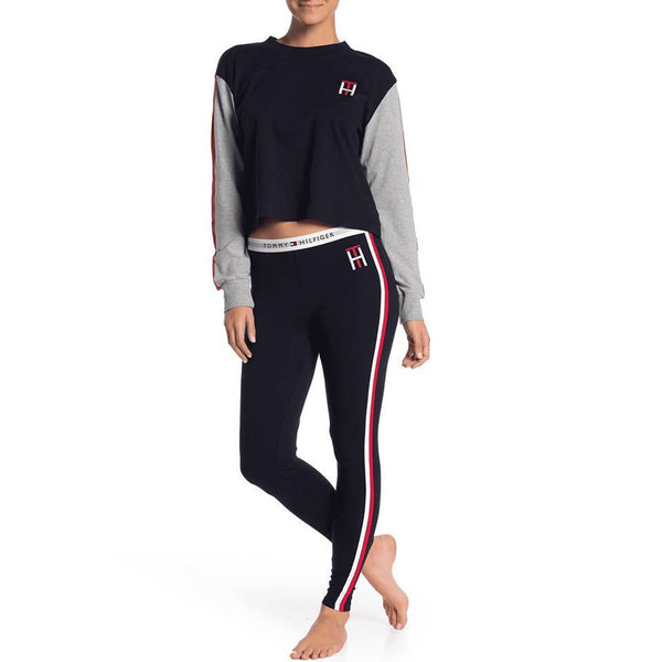 Tommy Hilfiger Women\'s Sport Long Elastic Waistband Lounge Leggings – HiPOP  Fashion