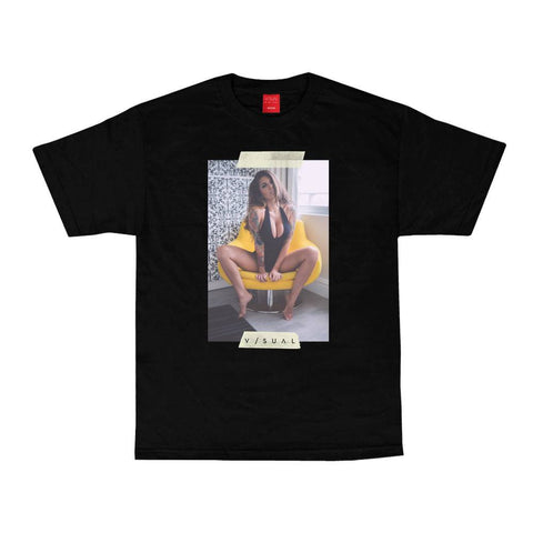 VISUAL Taped Black Tee